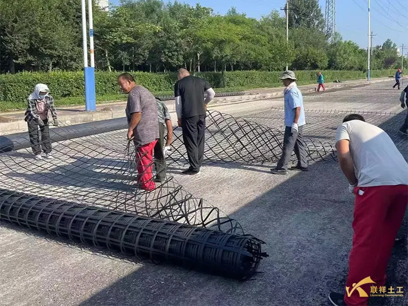 On-Site Construction Of Steel-Plastic Geogrid