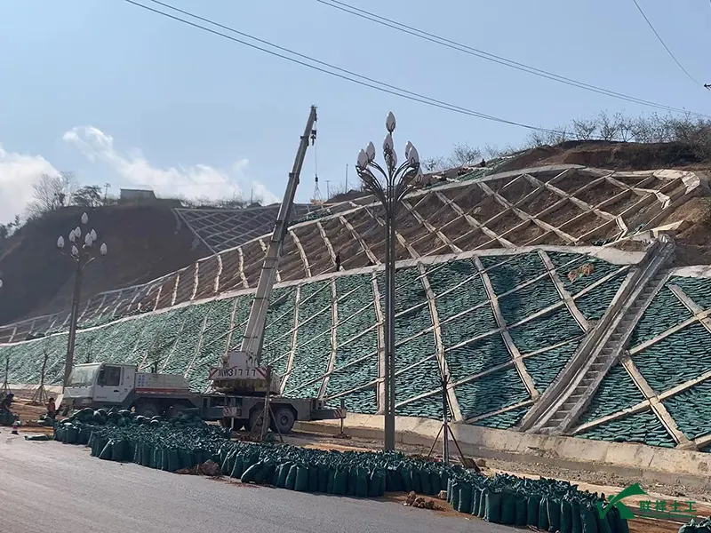 Eco-Bag Slope Protection And Dam Consolidation Under Construction