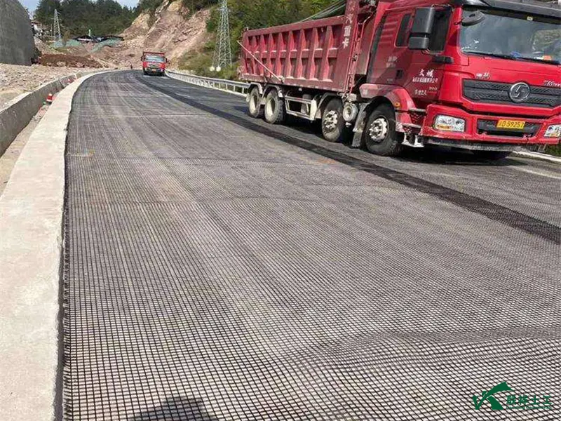 Fiberglass Geogrid Under Construction