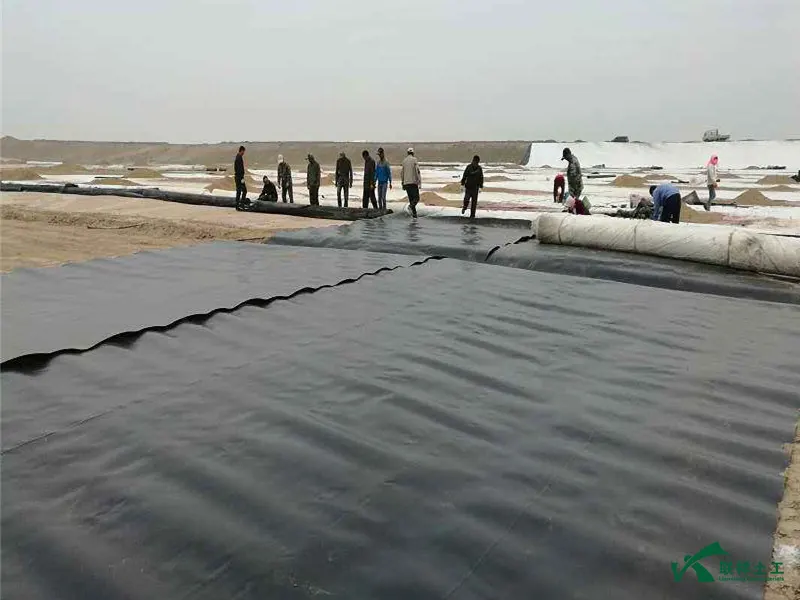 Landfill Geomembrane Construction In Progress