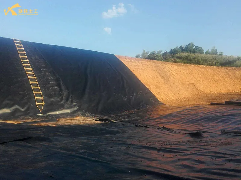 Fish Pond Geomembrane Laying