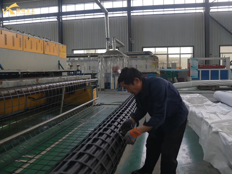 Steel-Plastic Geogrid Production