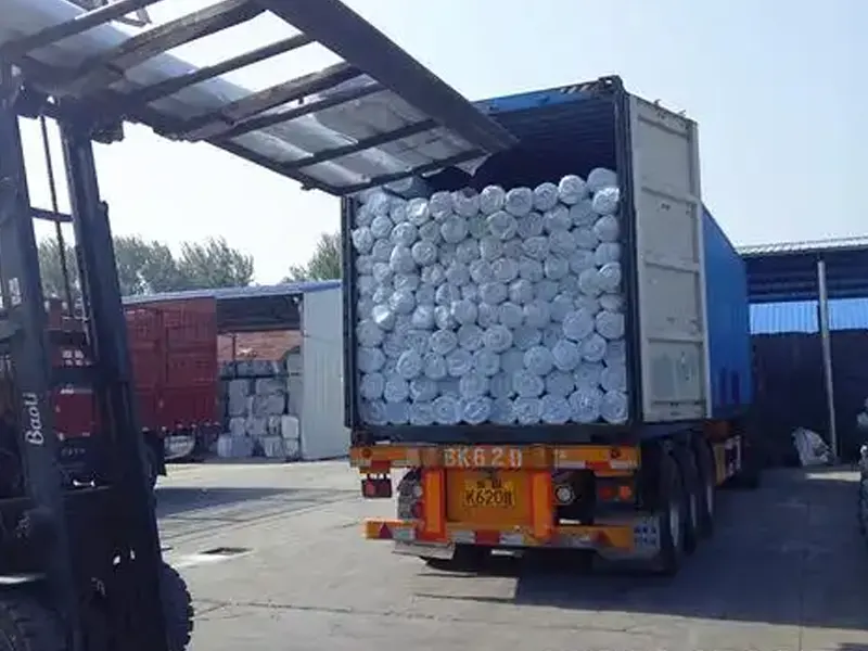 Filament Geotextile Unloading Site