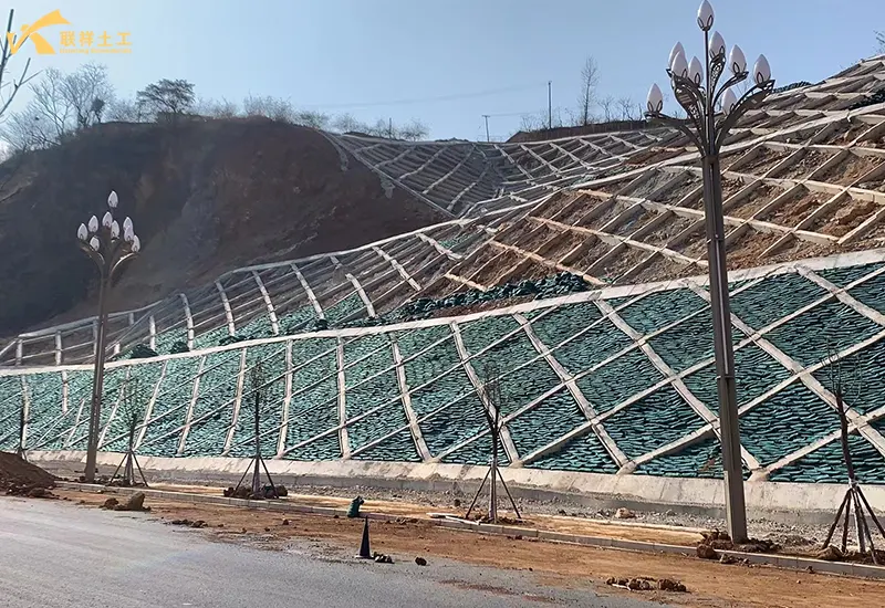 Geotextile Bag Used In Highway Slope Protection Projects