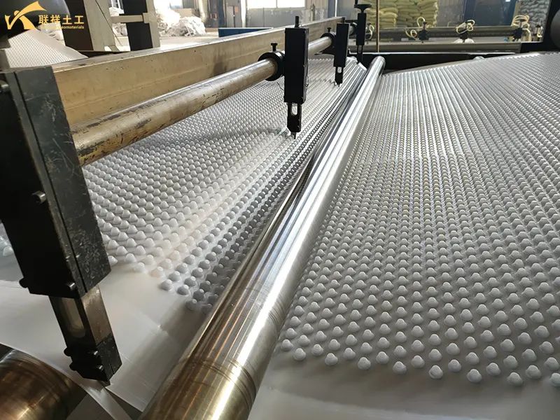 Dimpled Plastic Drain Sheet Production