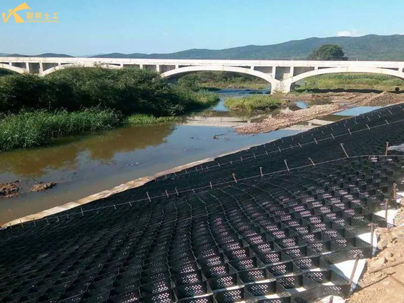 Geocell River Slope Protection Project