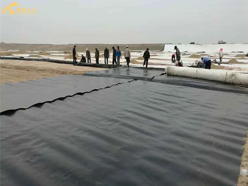 Landfill Geomembrane Construction In Progress
