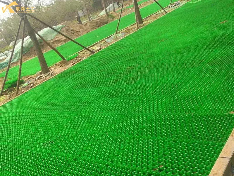 Construction Of Grass Grids For Parking Spaces Completed