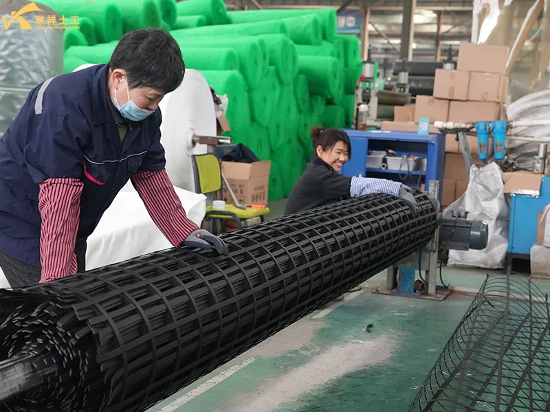 Steel-Plastic Geogrid Processing and Production