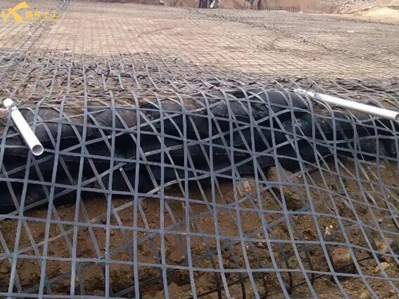 Steel-Plastic Geogrid Roadbed Construction