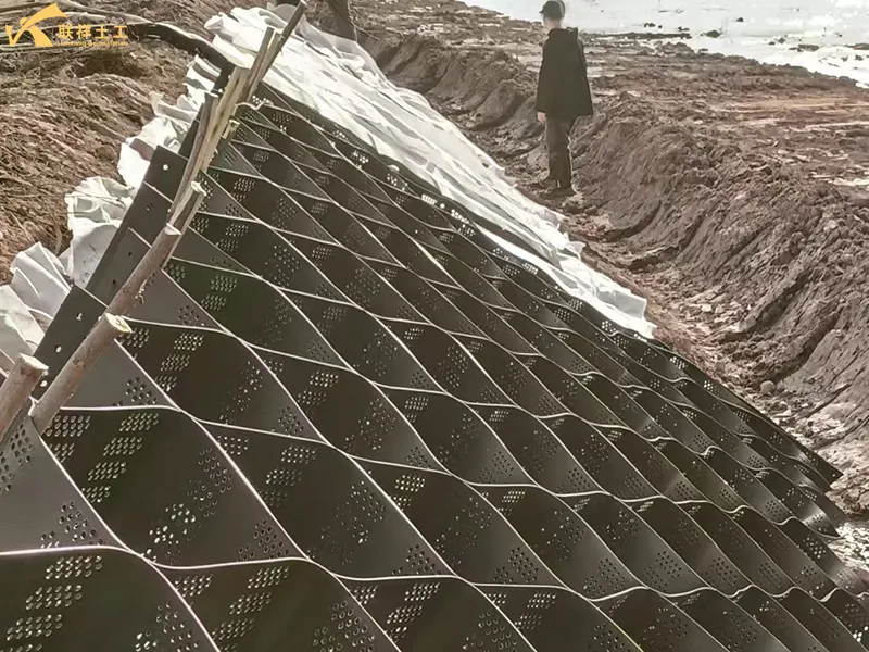 Geocell Riverbank Protection Installation and Anchoring