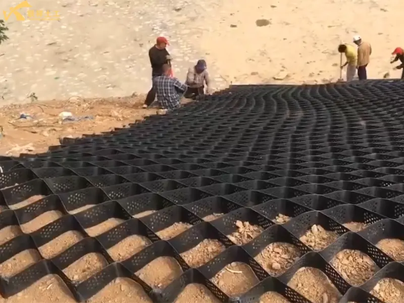 Geocell Riverbank Protection Project Construction