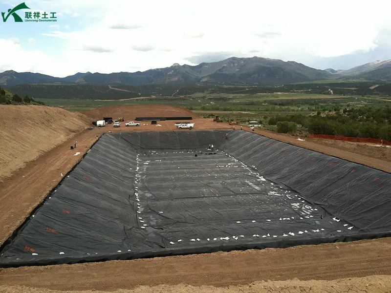 Geomembrane Laying for Fishpond Construction Geomembrane Laying for Fishpond Construction