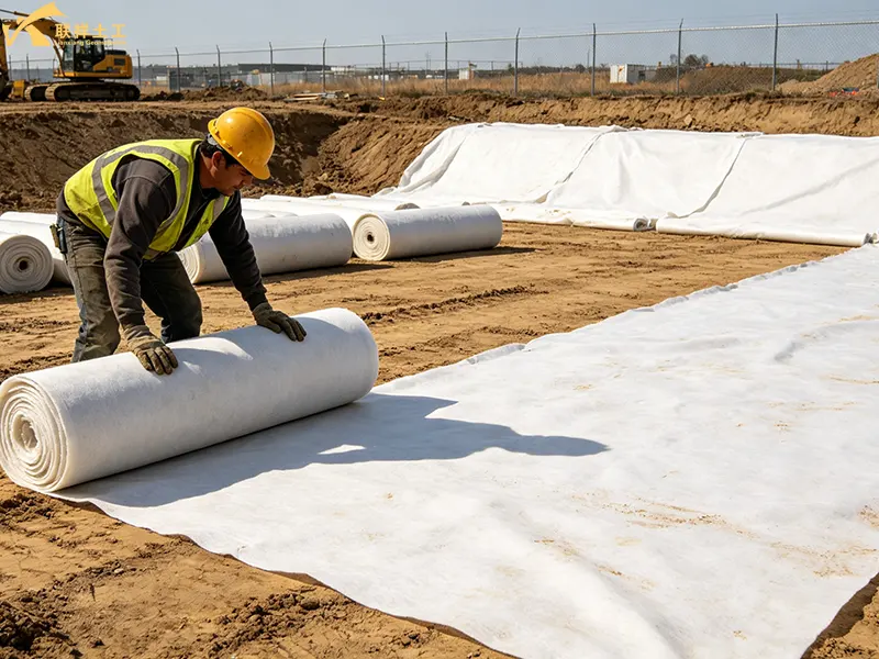 Engineers Inspect Geomembrane & Geotextile Construction Quality Engineers Inspect Geomembrane & Geotextile Construction Quality