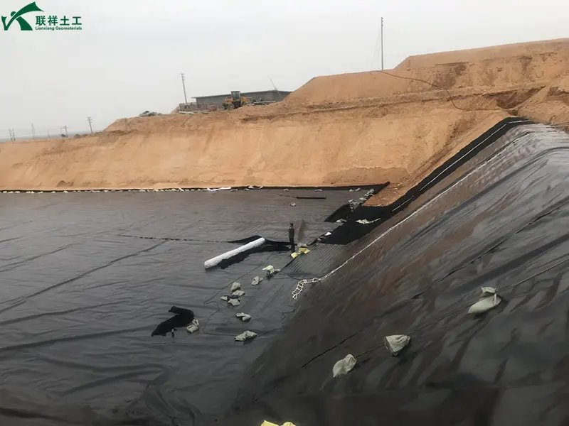 Geomembrane Construction Slope Anchoring Geomembrane Construction Slope Anchoring
