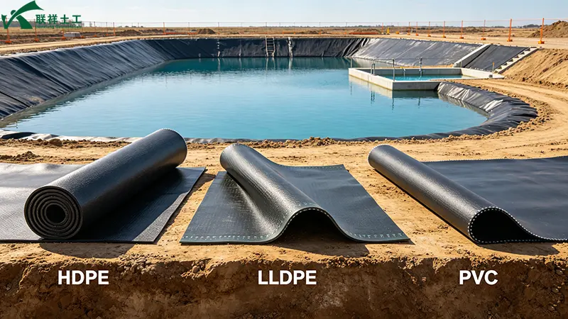 HDPE vs LLDPE vs PVC geomembrane—material comparison for pond applications HDPE vs LLDPE vs PVC geomembrane—material comparison for pond applications