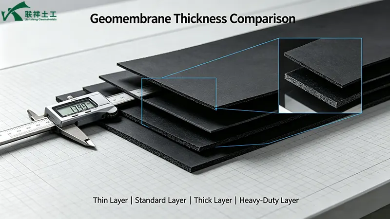 Geomembrane thickness comparison—0.25mm to 3.0mm options Geomembrane thickness comparison—0.25mm to 3.0mm options